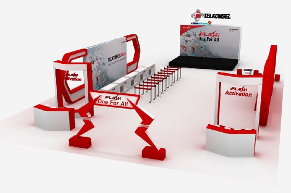 Telkomsel Flash Event Booth by LoveInk Event Organizer